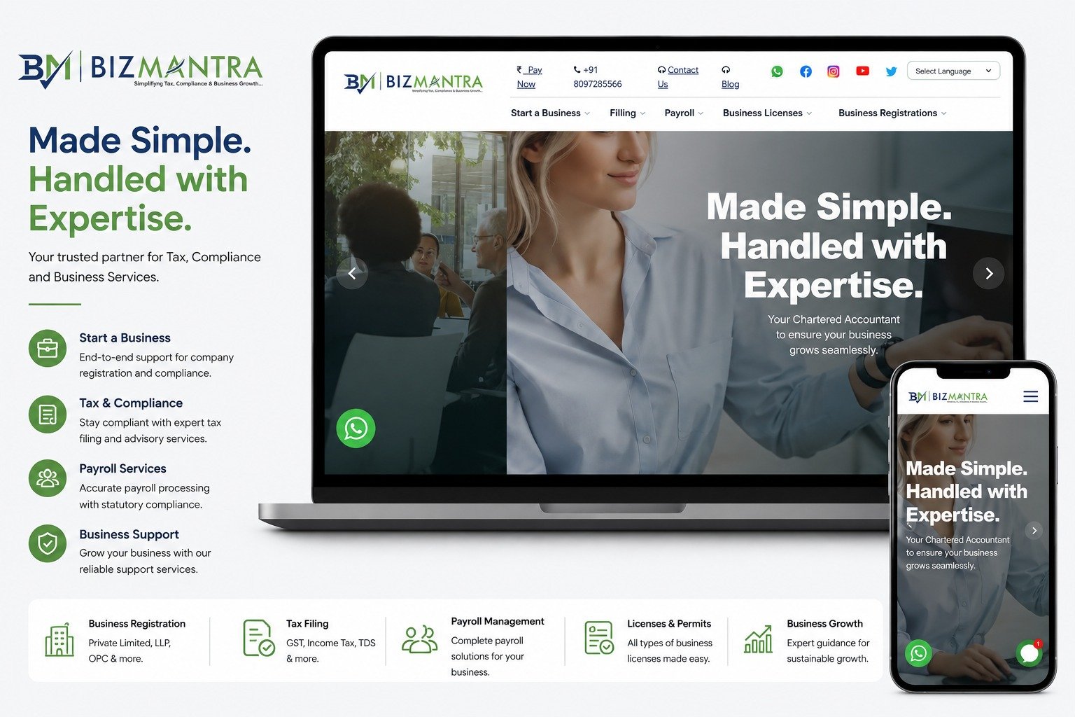 BizCore – Business Registration & Compliance Website Theme
