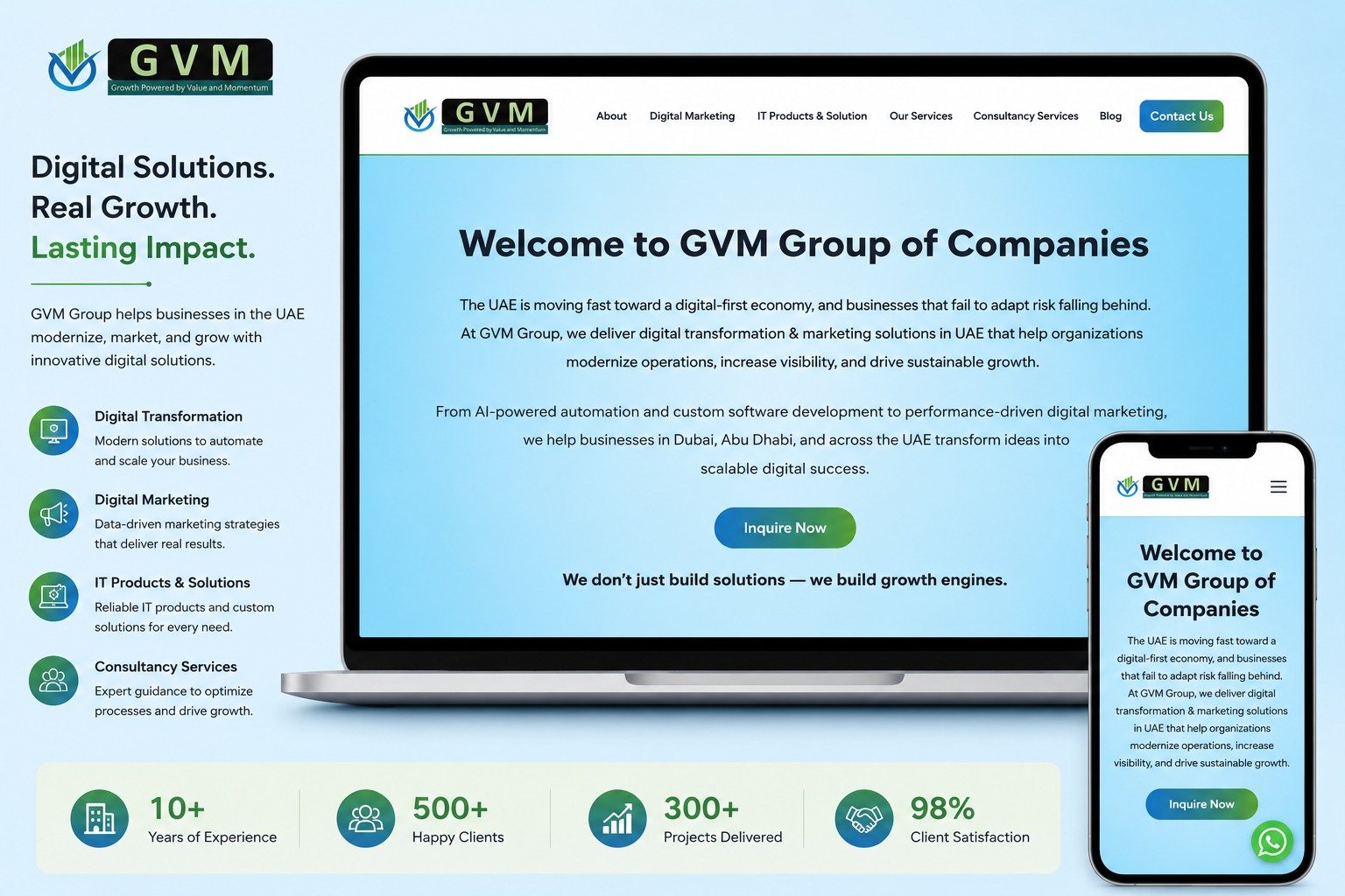 GrowthSphere – Corporate Digital Solutions Website Theme
